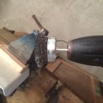 VW T4 Project - War against Rust - Battle I: fuel tank cap - my tool, an automated wire brush