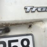 VW T4 Project – War against Rust – Battle II: trunk - rust top right