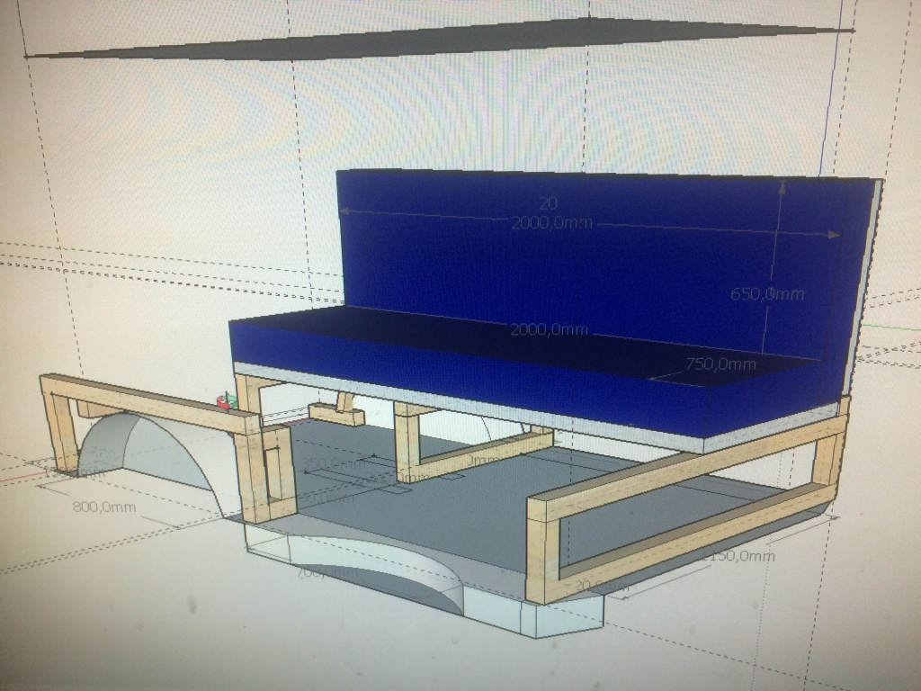 VW T4 Project β Interior construction β right side view - top rectangle is roof IMG_0837